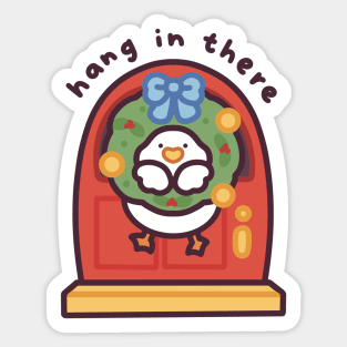 Hang in There Duckie - Mistletoe Edition Sticker